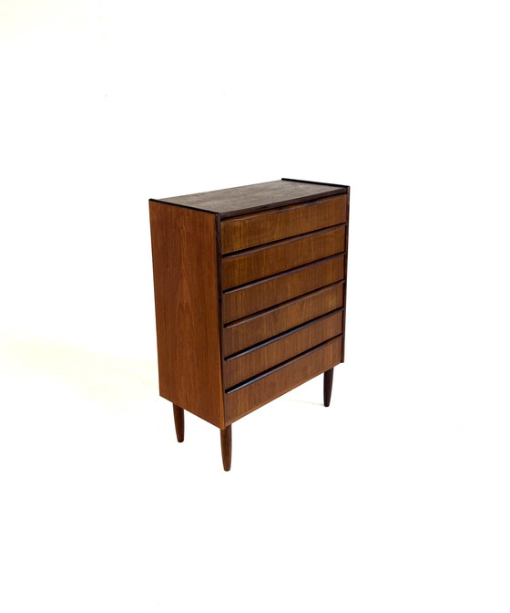 Image 1 of Vintage XL Danish teak chest of drawers '60