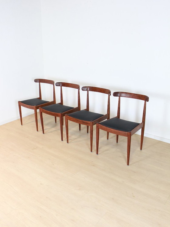 Vintage 4× Stoelen – Alfred Hendrickx Belform – Eetkamerstoelen, Wood (photo 6 of 12)