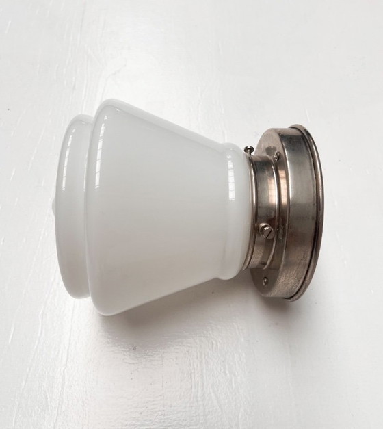 Image 1 of Plafonnier Gispen en verre opale pour GISO, années 1960