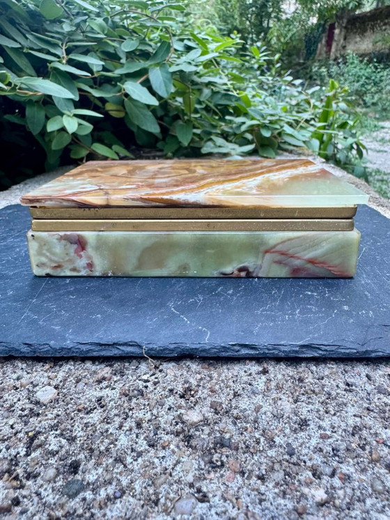 Boîte À Bijoux En Onyx Années 60 Italie Vintage – Objets déco, Stone (photo 6 of 12)