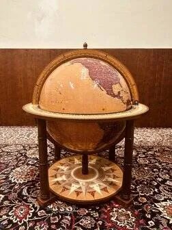Globo bar da terra classico italiano Zoffoli Aries, Sgabelli da bar, Bronzo, Legno (foto 2 di 18)