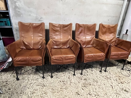 Image 1 of Montis Chaplin 4 stuks cognac leer