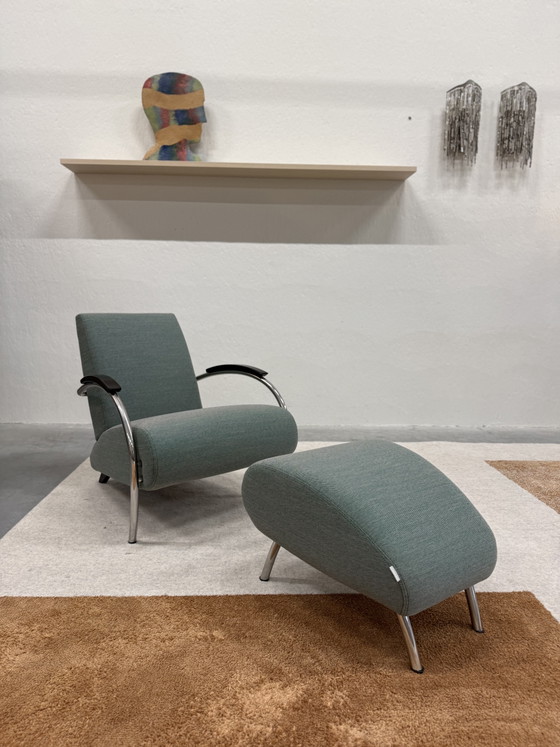 Gelderland Lotus 5470 Footstool Green Fabric – Armchairs, Other (photo 3 of 10)