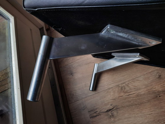 Image 1 of Leolux black leather Odilon pouf