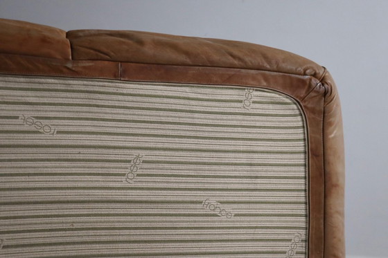 Image 1 of Ligne Roset Sloop Sofa By Michel Ducaroy In Cognac Leather, 1970s