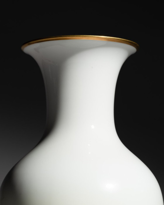 Image 1 of Rosenthal Selb-Plößberg H34.5cm Porcelain Vase Gold Rim & Yellow Gradient Décor