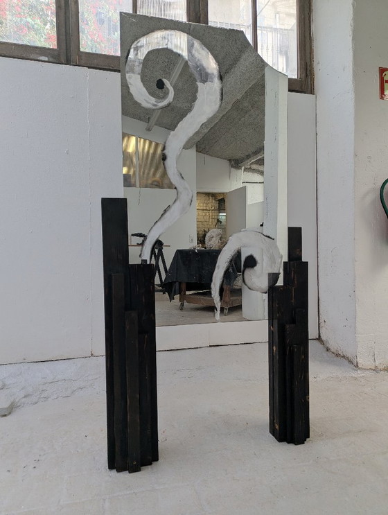 Image 1 of Burn to Born - Handgemaakte spiegel van PONCE STUDIO