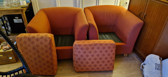 Image 1 of 2x Jan des Bouvrie fautuils rot-orange