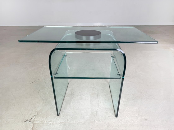 Image 1 of Mesa de centro giratoria de cristal original de Fiam Italia, años 80