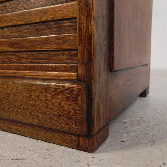 Eiken rolluikkast met 1 luik, 77 cm hoog, jaren 30 – Ladekasten, Wood (photo 15 of 18)
