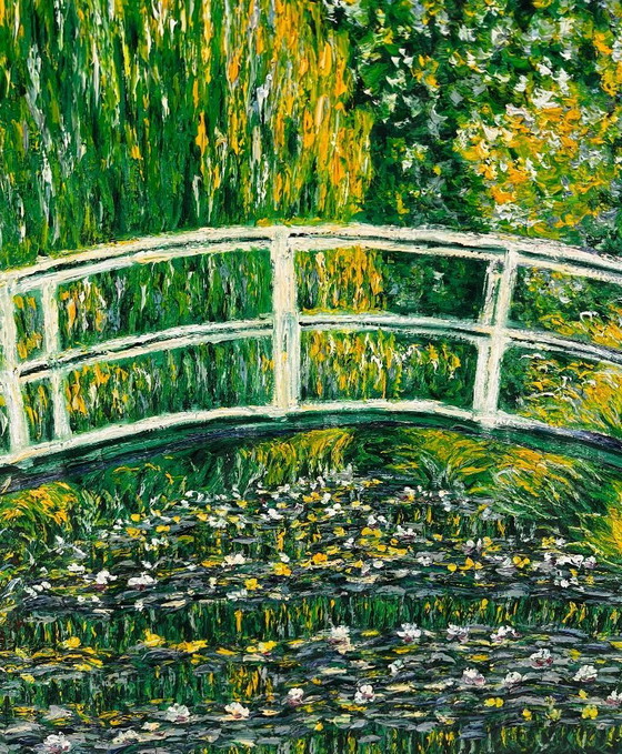 Image 1 of Claude Monet - Le Pont Japonais Hand-painted on a roll.