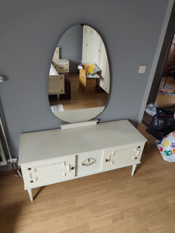 Vintage full 60s bedroom, Metal, Wood, Creme (photo 14 of 15)