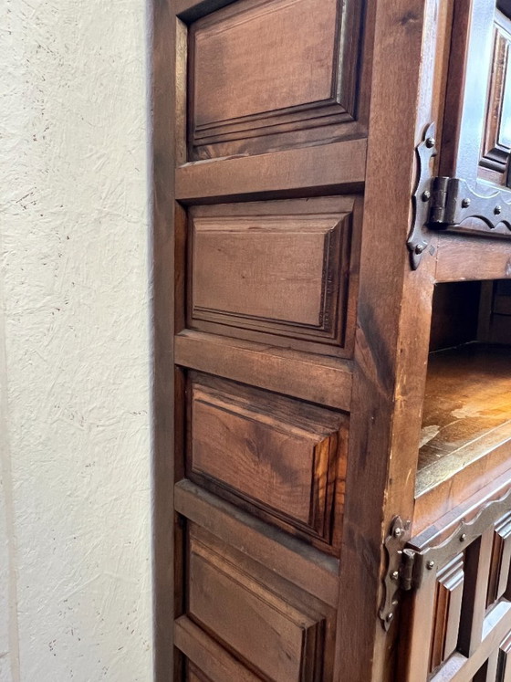 Image 1 of Vintage Spaanse Kast / Wandmeubel, Brutalistisch, 1960's