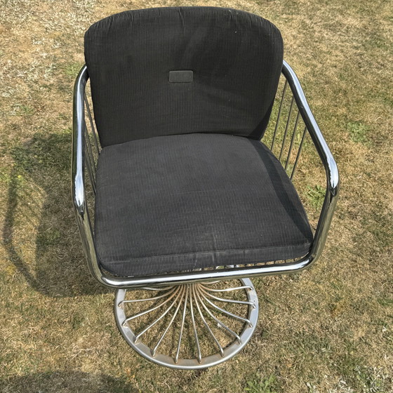 Image 1 of Rima Italy Zes vintage chromen stoelen uit de jaren 70 | Gastone Rinaldi-stijl | Mid-century modern | Space Age-design