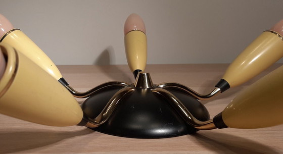 Image 1 of Lampe araignée Sputnik des années 1950. DL.