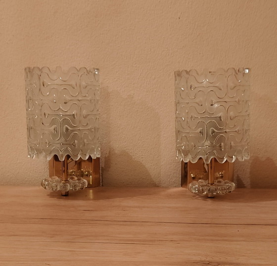 Image 1 of Kalmar Franken - Pair of Wall Lights

Textured Glass - Austria - 1960s