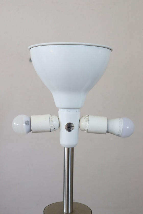 Image 1 of Large Table Lamp in Satin-Chrome Steel by Goffredo Reggiani, Italy 1970s