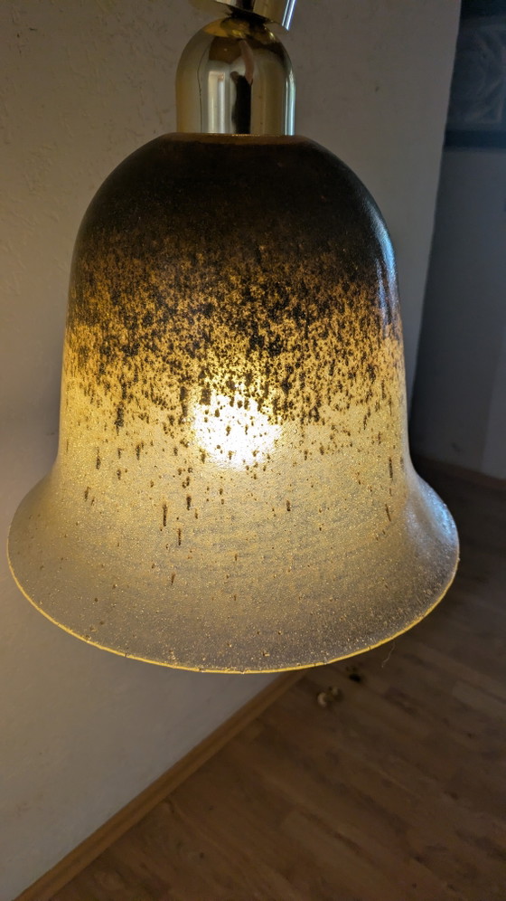 Lampada a sospensione vintage in vetro Peill & Putzler anni '70, stile Mid-Century, tonalità verde chiaro (photo 2 of 9)