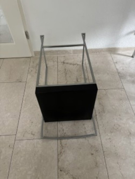 Image 1 of 6 bar stools Lapalma Cubo S62 black leather