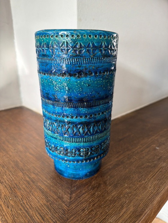 Image 1 of Vintage Bitossi Rimini vase sea blue