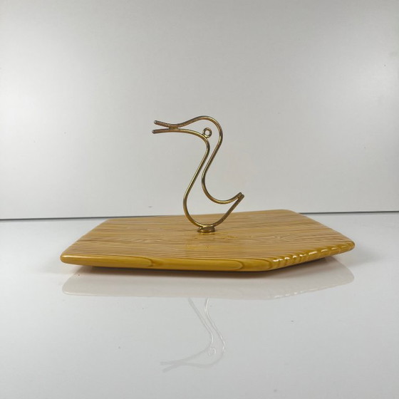 Image 1 of Plateau à fromage Vallauris, poignée canard , 1950/60