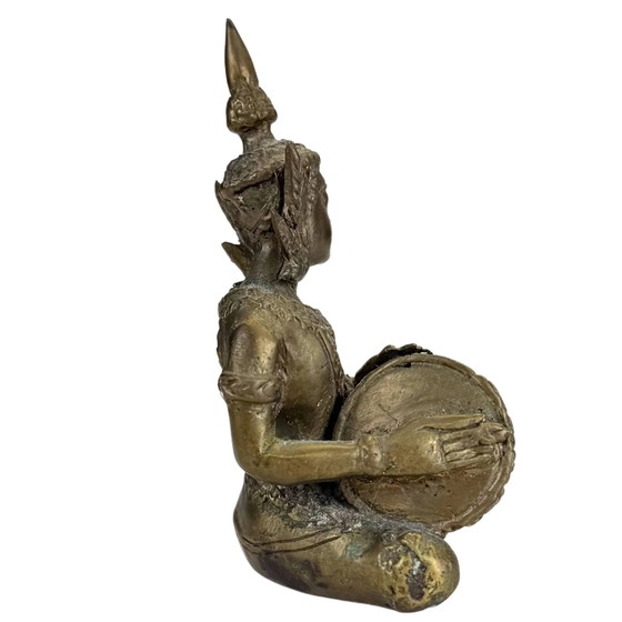Set di Antiche Sculture di Musicisti Thailandesi in Bronzo – Bronze (photo 3 of 10)