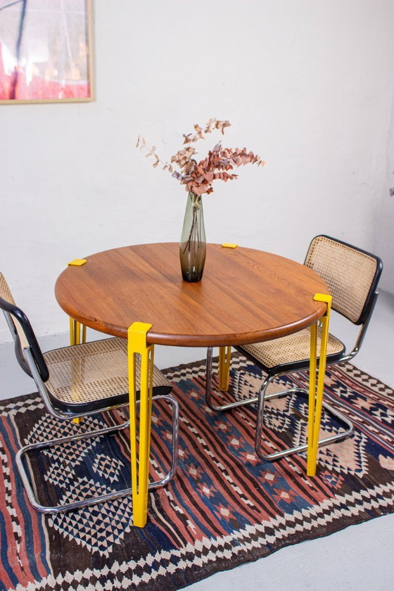 Image 1 of Vintage Teak Round Dining Table, Mid Century Danish