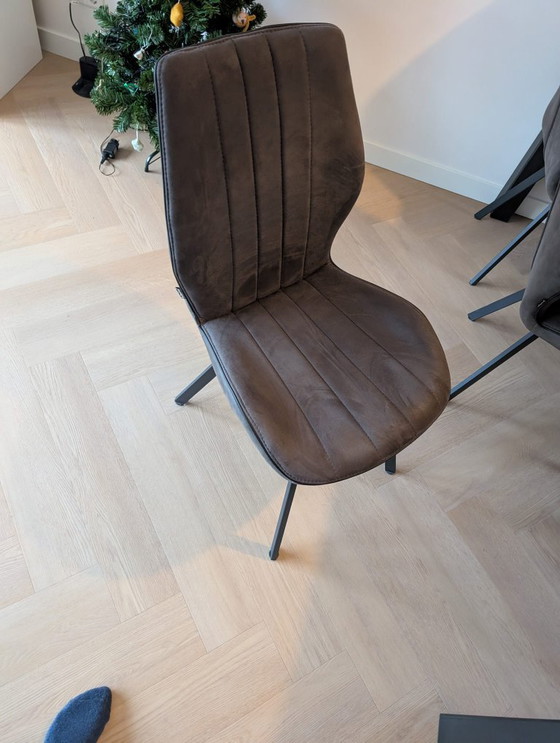 Image 1 of Tavolo da pranzo laccato opaco in rovere con 6 (sei) sedie