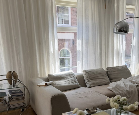 Comfortabele Beige 3-zits Hoekbank van Katoen-Linnen Mix – 3-5 zitsbanken, Cotton (photo 3 of 11)
