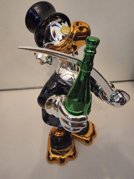 Van Apple Art, Pop the Champagne, Limitato (10/25), Con COA & Scatola, Sculture, Cromo, Plastica, Nero (foto 3 di 9)