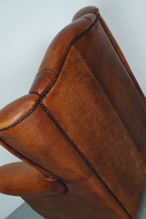 Image 1 of Vintage Nederlandse cognackleurige leren clubfauteuil