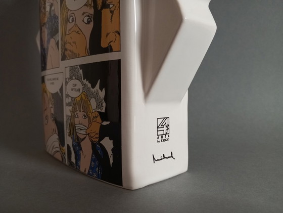Image 1 of Juraj Mihalik Postmodern/Pop-Art Comics 'Tea & Coffee Story' Theepot 1980's Zeldzaam!