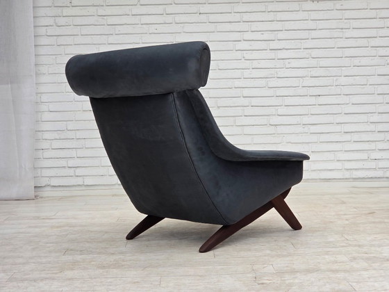 Image 1 of 1970er Jahre, dänisches Design von Illum Wikkelsø, neu bezogener Sessel, Leder.