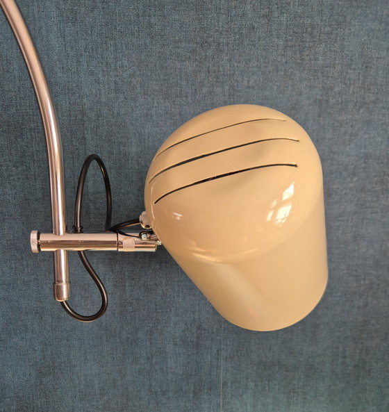 Image 1 of Vintage Floor Lamp / Gepo 1970s / Arc Lamp Ivory