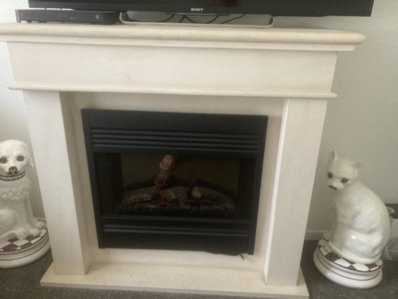 Image 1 of Chimenea eléctrica de ladrillo de arena y cal