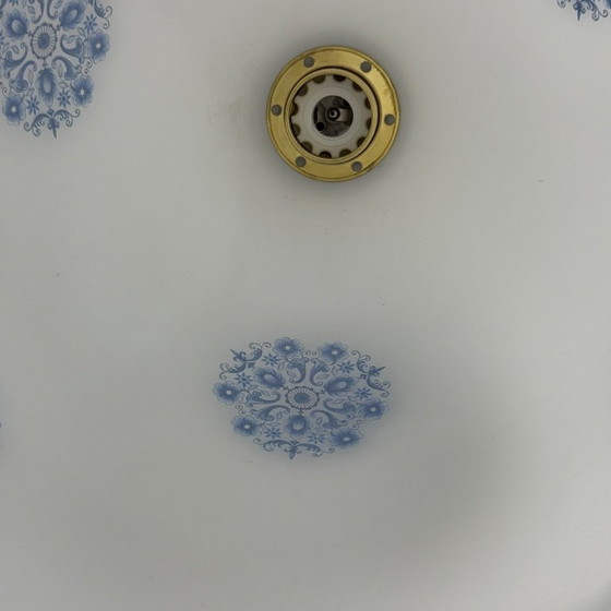 Large Vintage Ovoid Opaline Pendant Lamp 1970 – Glass (photo 11 of 11)