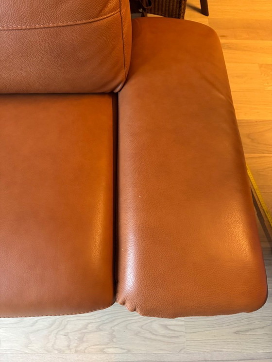 Image 1 of Lederen zetel zo goed als nieuw 