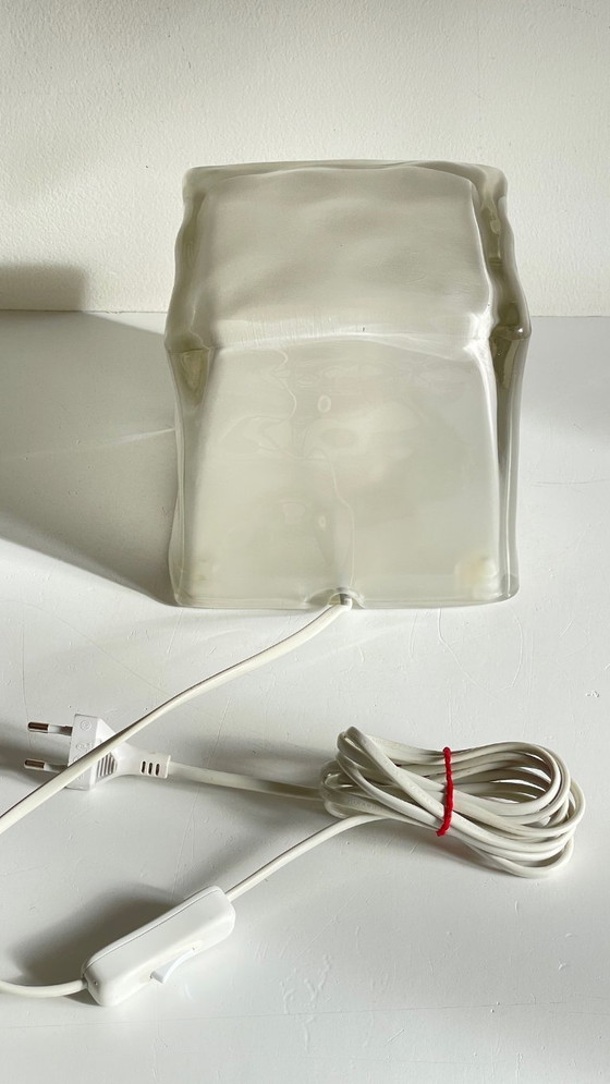 Image 1 of Ice Glass Lamp, Vintage Ikea