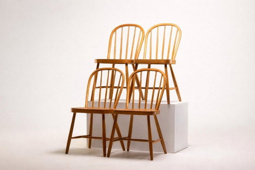 Set van vier eetkamerstoelen, jaren 60-70