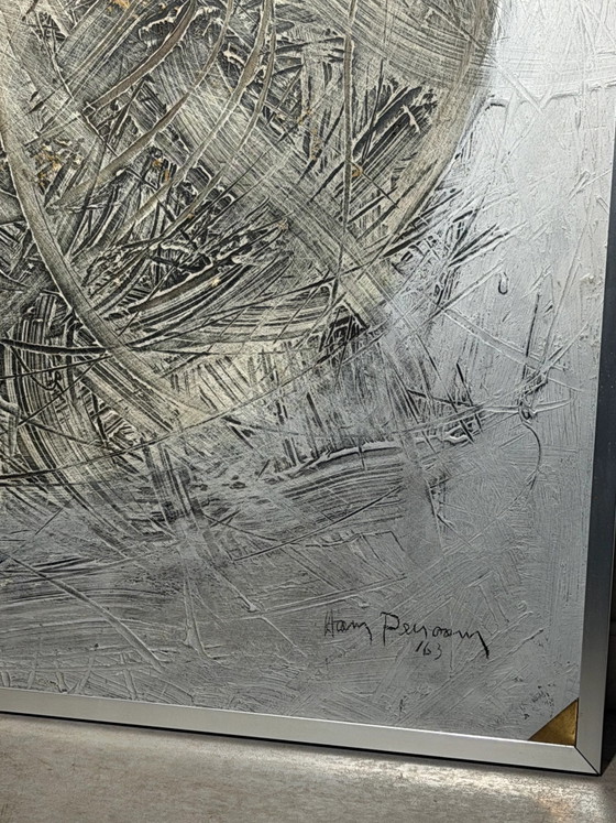 Grande olio astratto su tavola, firmato Persoons – 122 × 122 cm – Dipinti e disegni (photo 3 of 6)