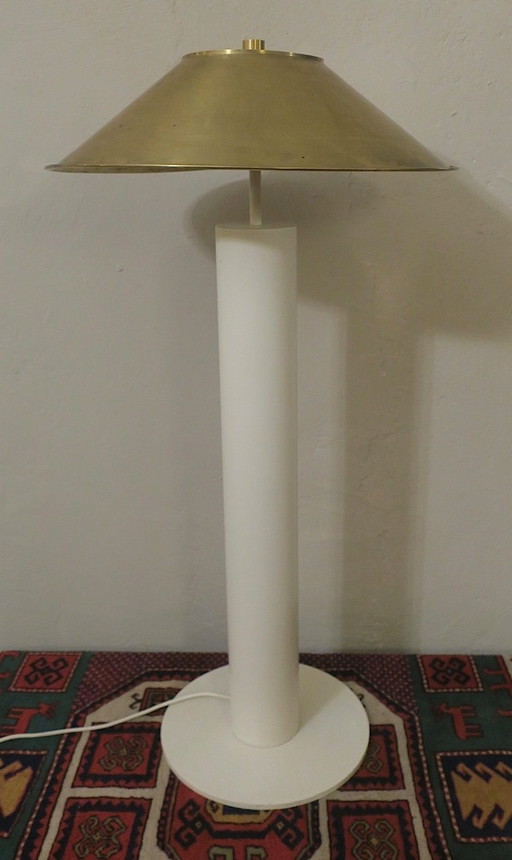 Lampada da terra vintage di Peter Preller per Tecta con paralume in ottone