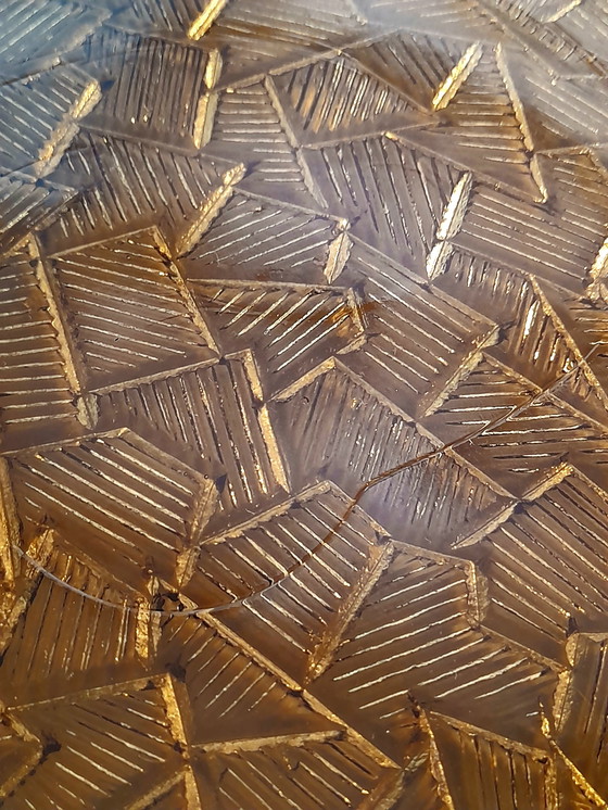 Image 1 of Bandeja de cristal ahumado Art Déco