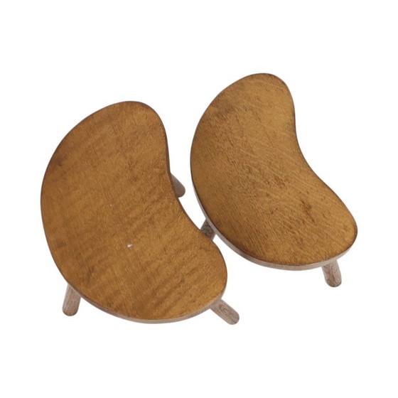 Sgabelli Vintage in Legno Tavolini a Nido a Forma di Rene Legno Massello – Wood (photo 4 of 16)