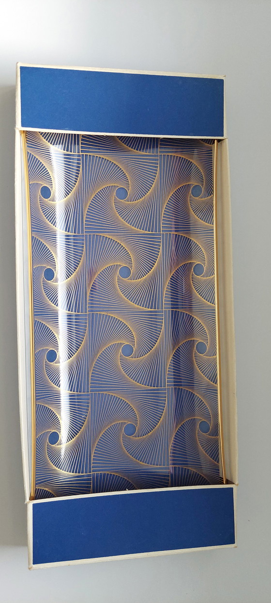 Image 1 of Piatto da torta vintage di MF Crystal & Art Glass, azienda danese.