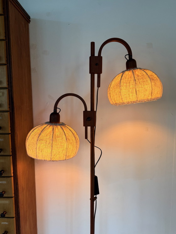 Image 1 of Lampadaire vintage en teck, Domus ‘80