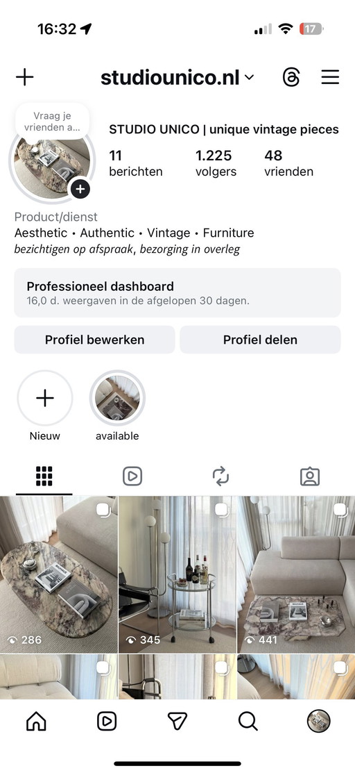 Vintage marble coffee table, Italy 1970