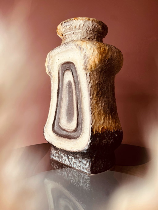Sculptural Brutalist ceramic vase West Germany