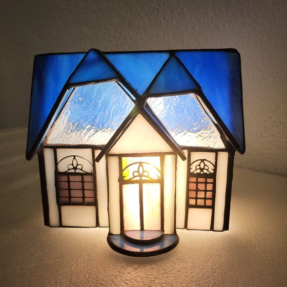 Lámpara de casa de vidrieras estilo Tiffany, Honsel Leuchten – Lámparas de mesa, Vidrio (photo 3 of 8)