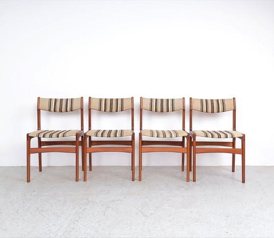 Image 1 of Set of 4 Vintage Erik Buch Teak Chairs for OD Møbler Denmark