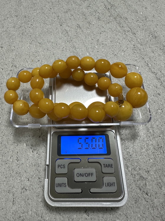 Image 1 of Egg Yolk Bakelite Necklace 55 grams